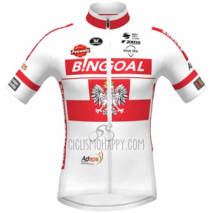 Allonie Bruxelles Cycling Jersey Bib Short 2021 Men Short Sleeve White